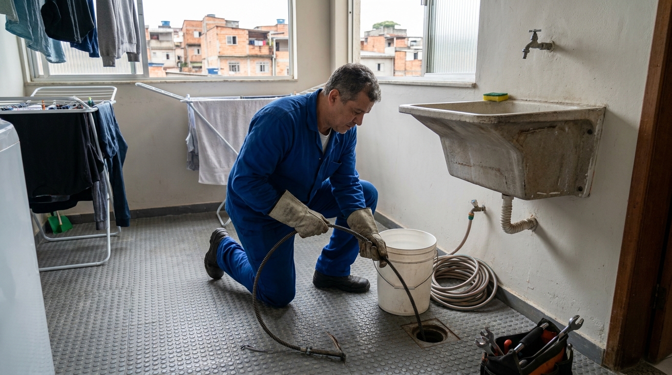 Desentupimento de Ralos Externos no Leblon, Uberaba‑MG