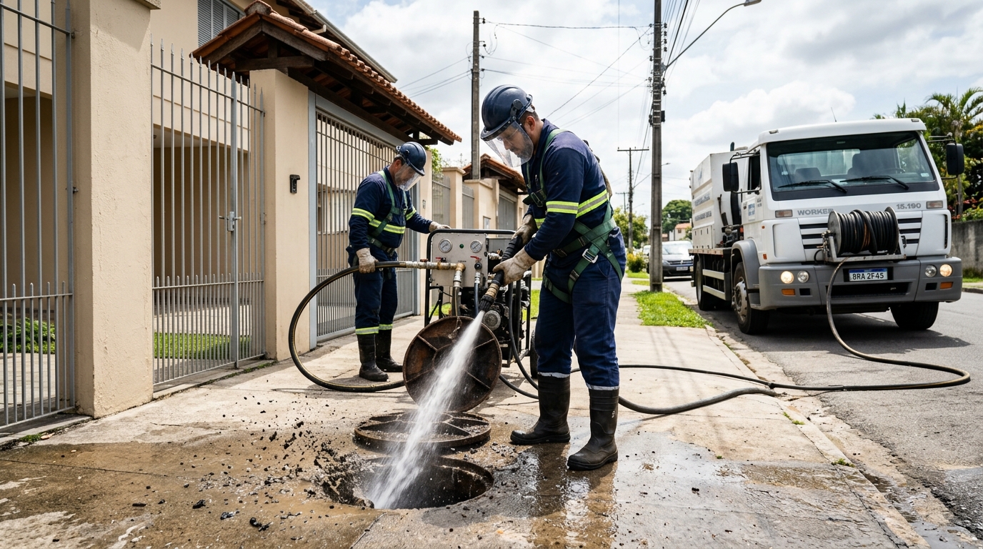 Hidrojateamento em Uberaba-MG