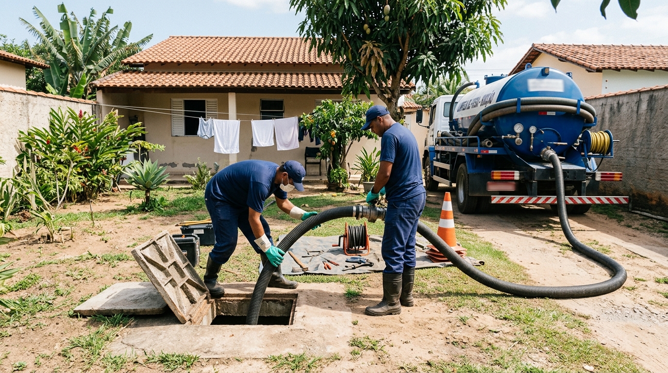 Manutenção de Fossa em Manhattan, Uberaba‑MG