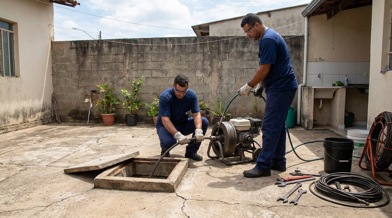 Sucção de Resíduos na Cidade Nova, Uberaba‑MG